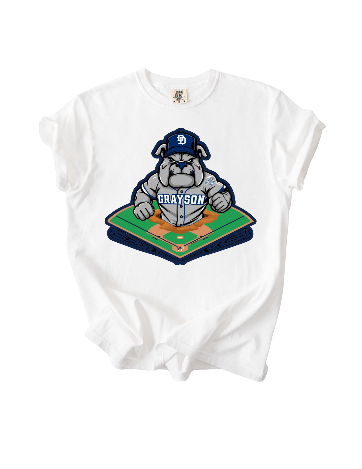 Grayson Diamond Dawgs - White Comfort Colors Tee