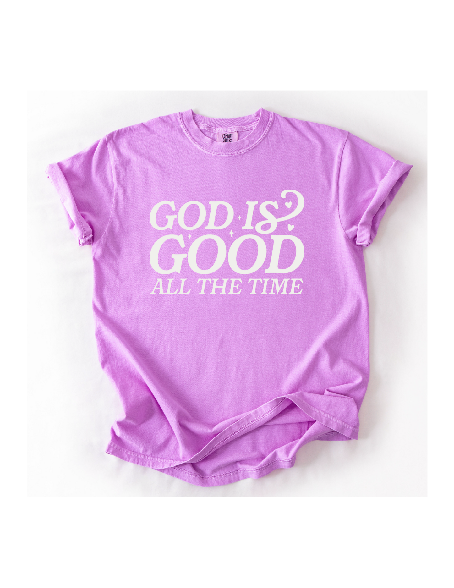 God is Good - Neon Violet (Adult SS Tee)