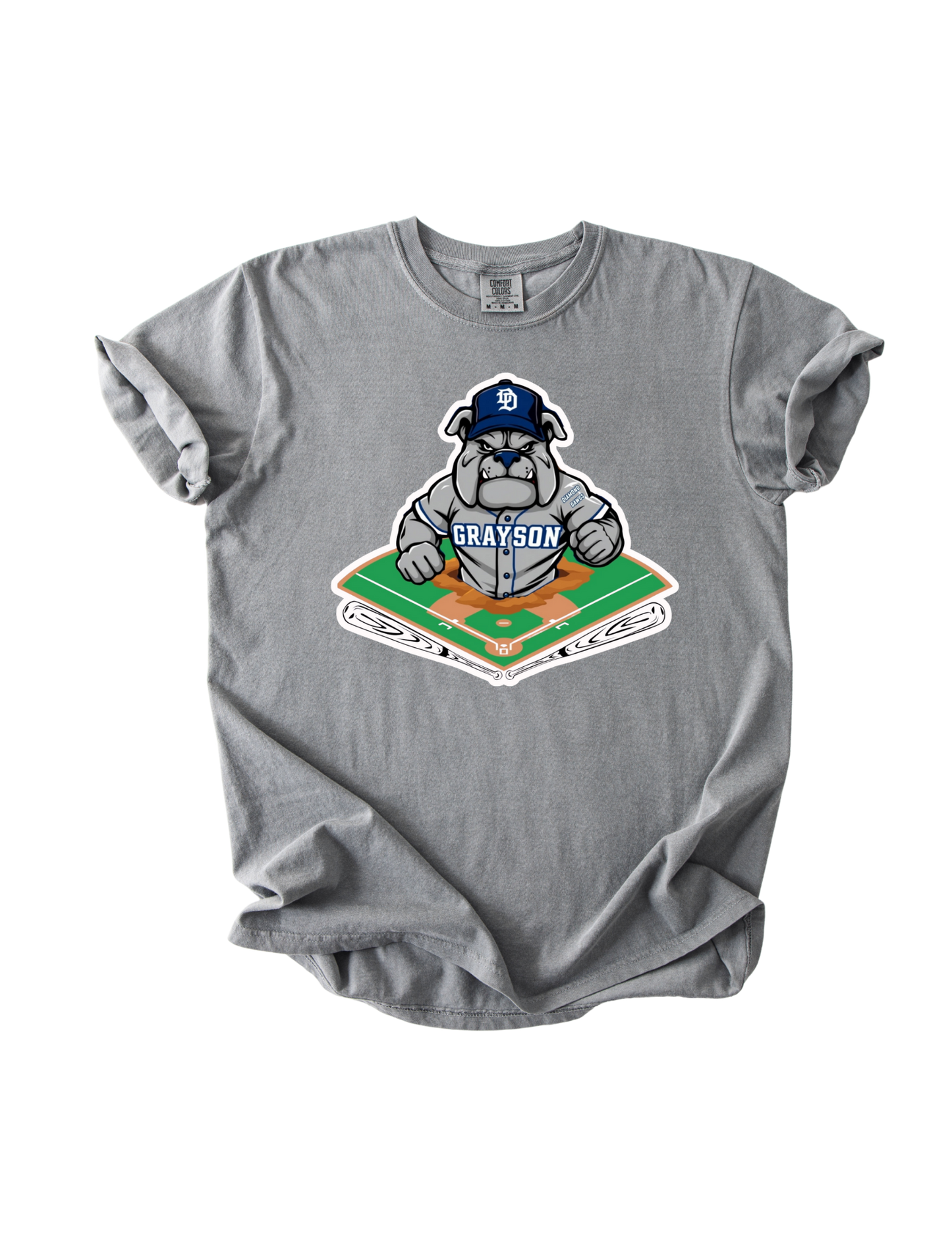 Grayson Diamond Dawgs - Gray Comfort Colors Tee