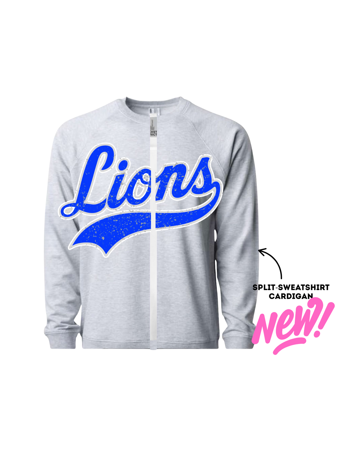 Youth/Adult Lions Baseball Split Sweatshirt