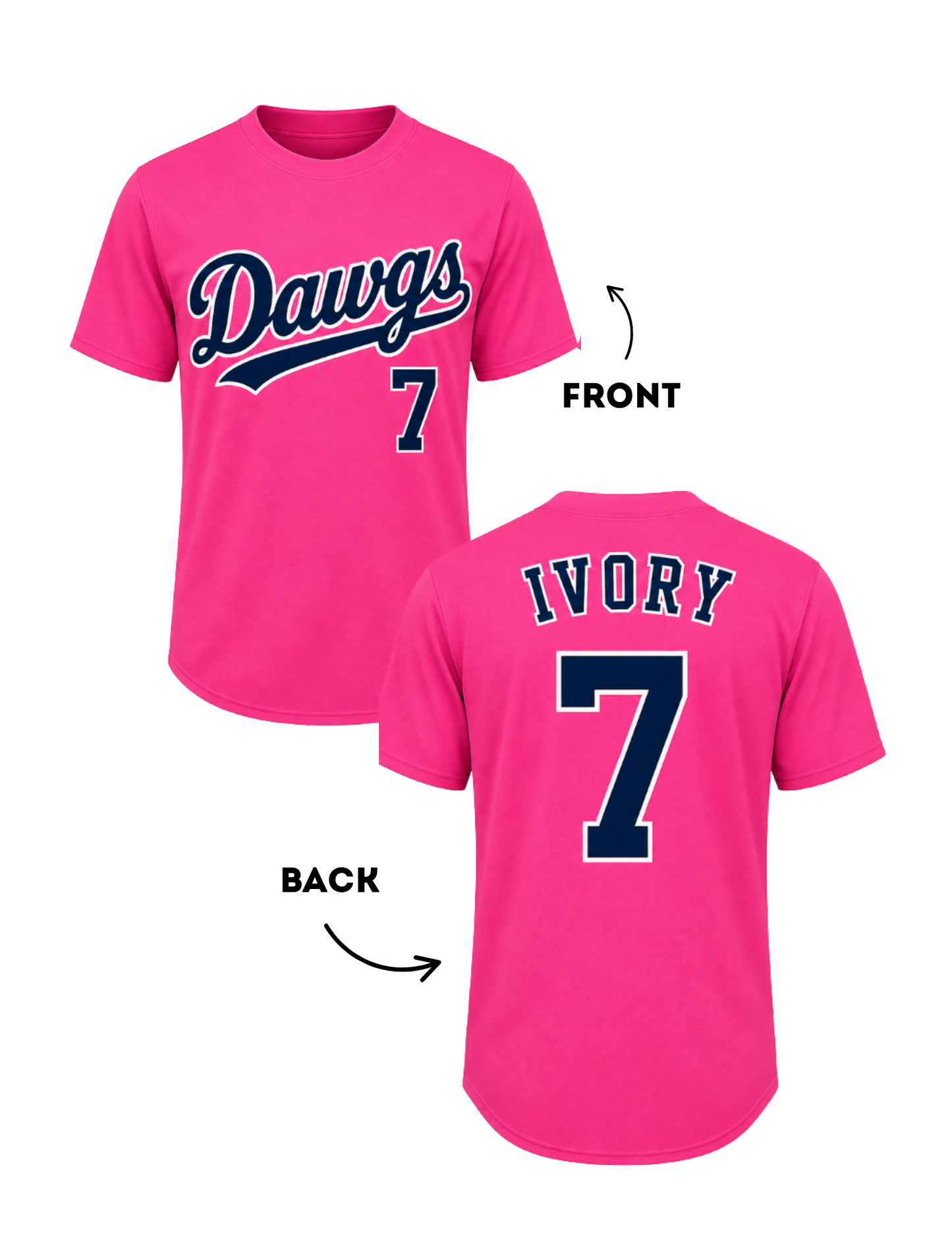 Grayson Diamond Dawgs - PINK Mother's Day Jersey (Dri-Fit)