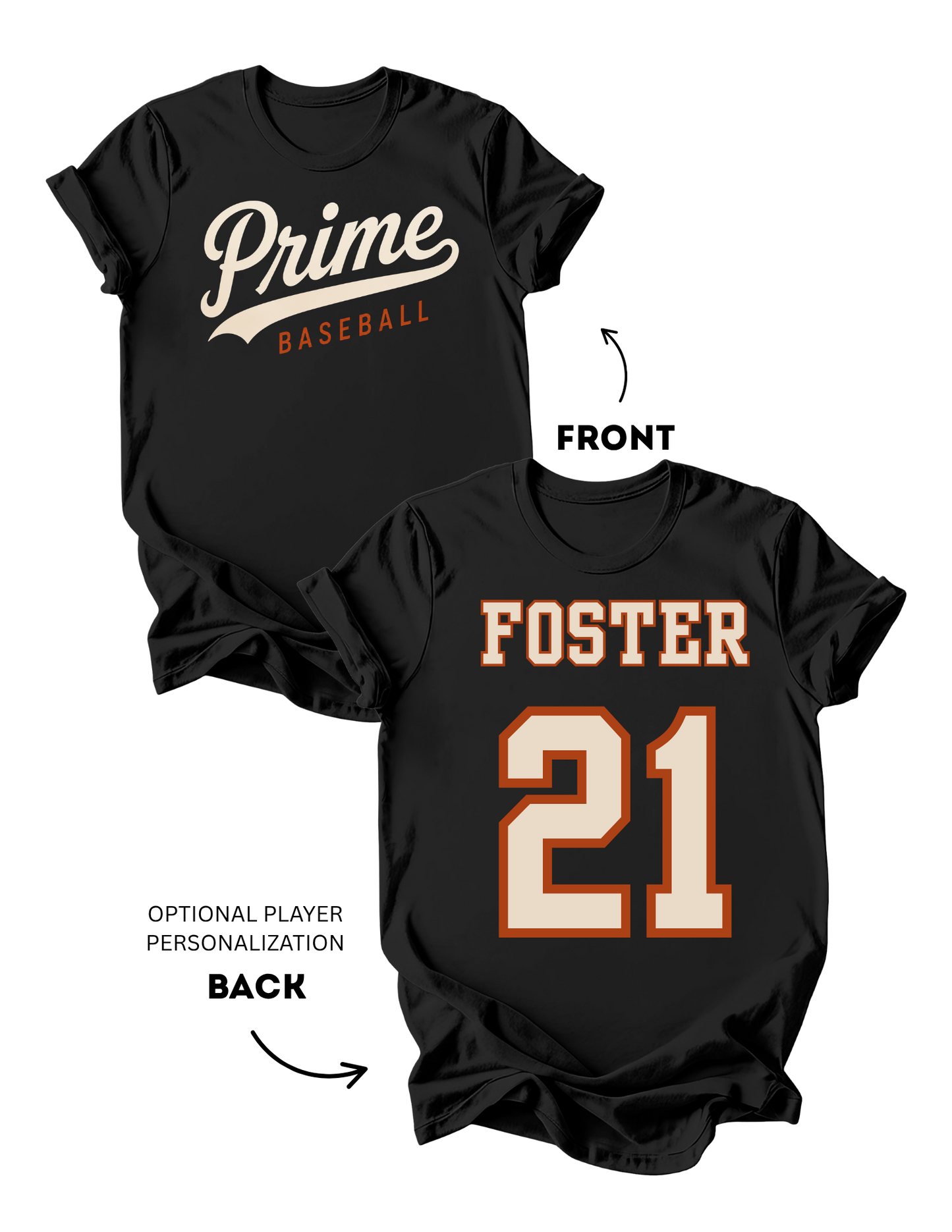 Prime Baseball Short-Sleeve Tee (Personalized)