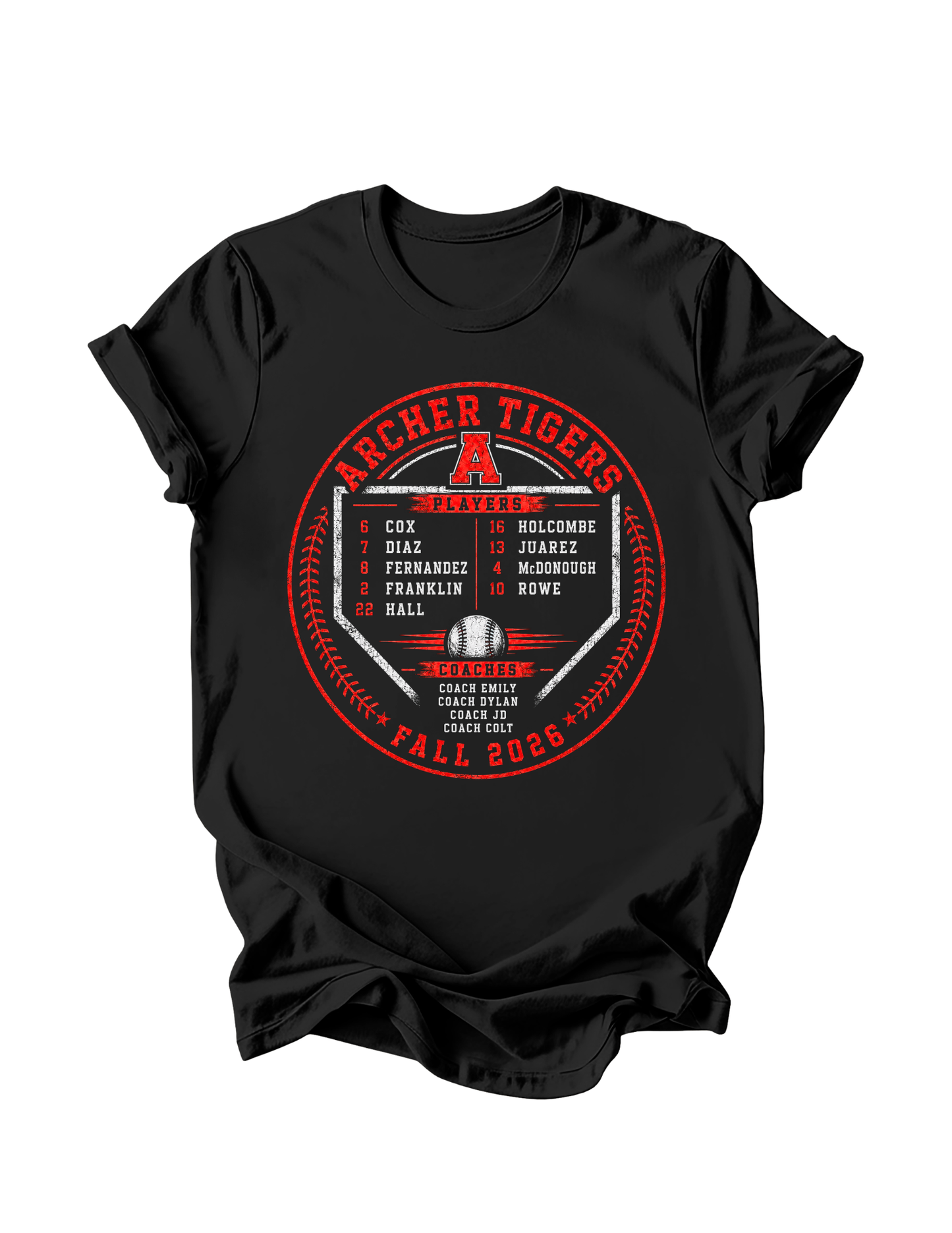 Coach Emily Roster Tees - Fall 2026