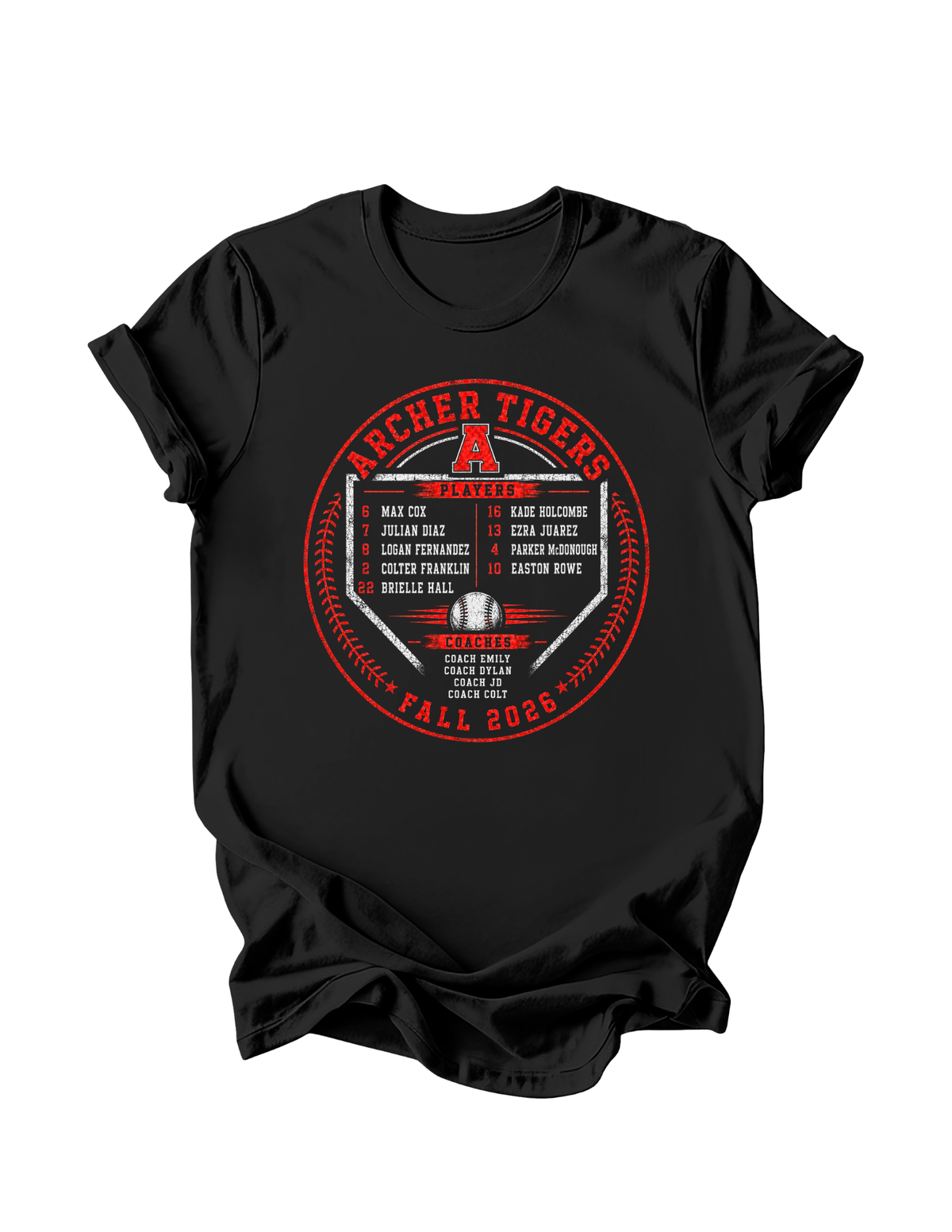 Coach Emily Roster Tees - Fall 2026