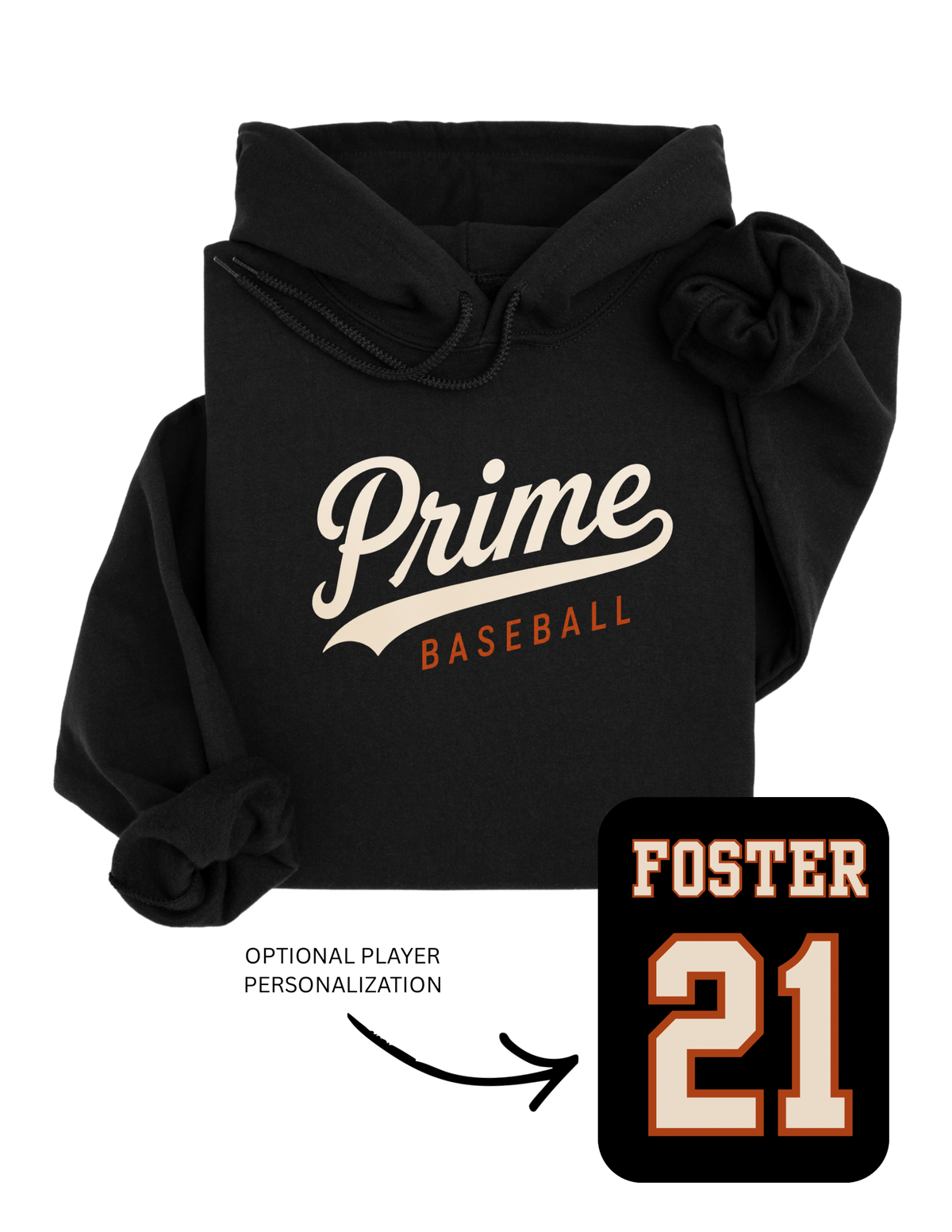 Youth/Adult Prime Baseball Sweatshirt/Hoodie (Customizable)