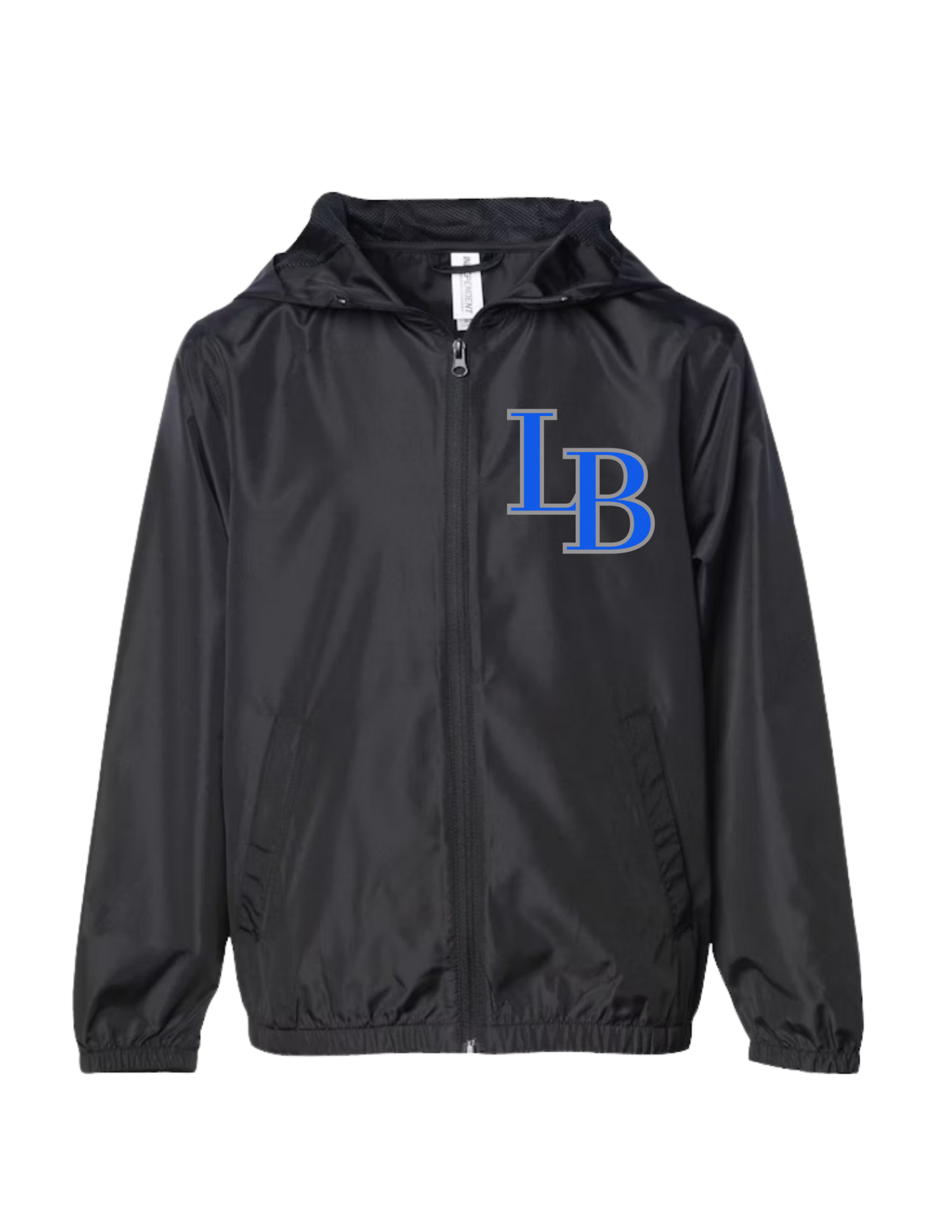 Youth Embroidered Lions Baseball Hooded Windbreaker Jacket