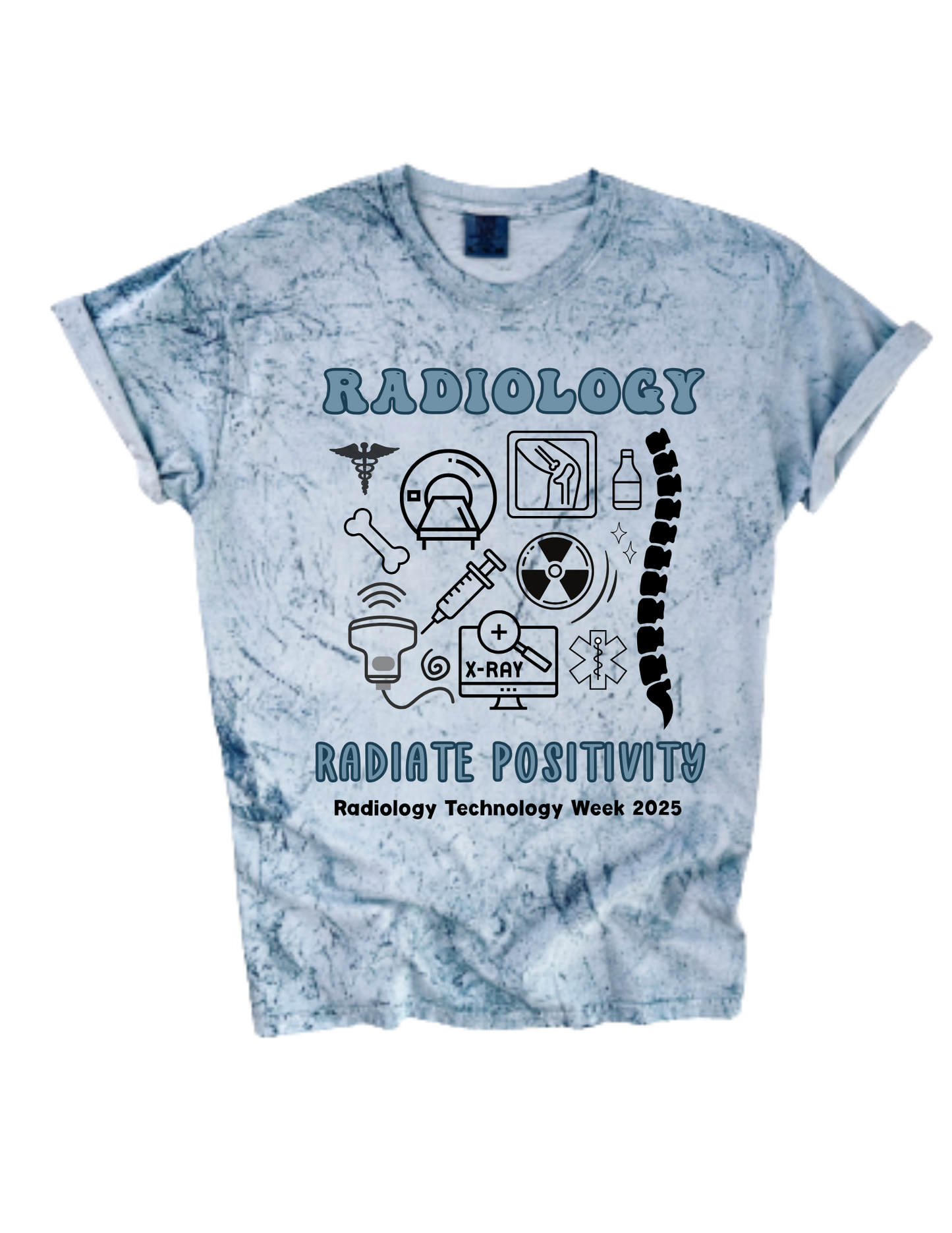 Radiology Doodle Comfort Color Tee (SS/LS) - Ocean