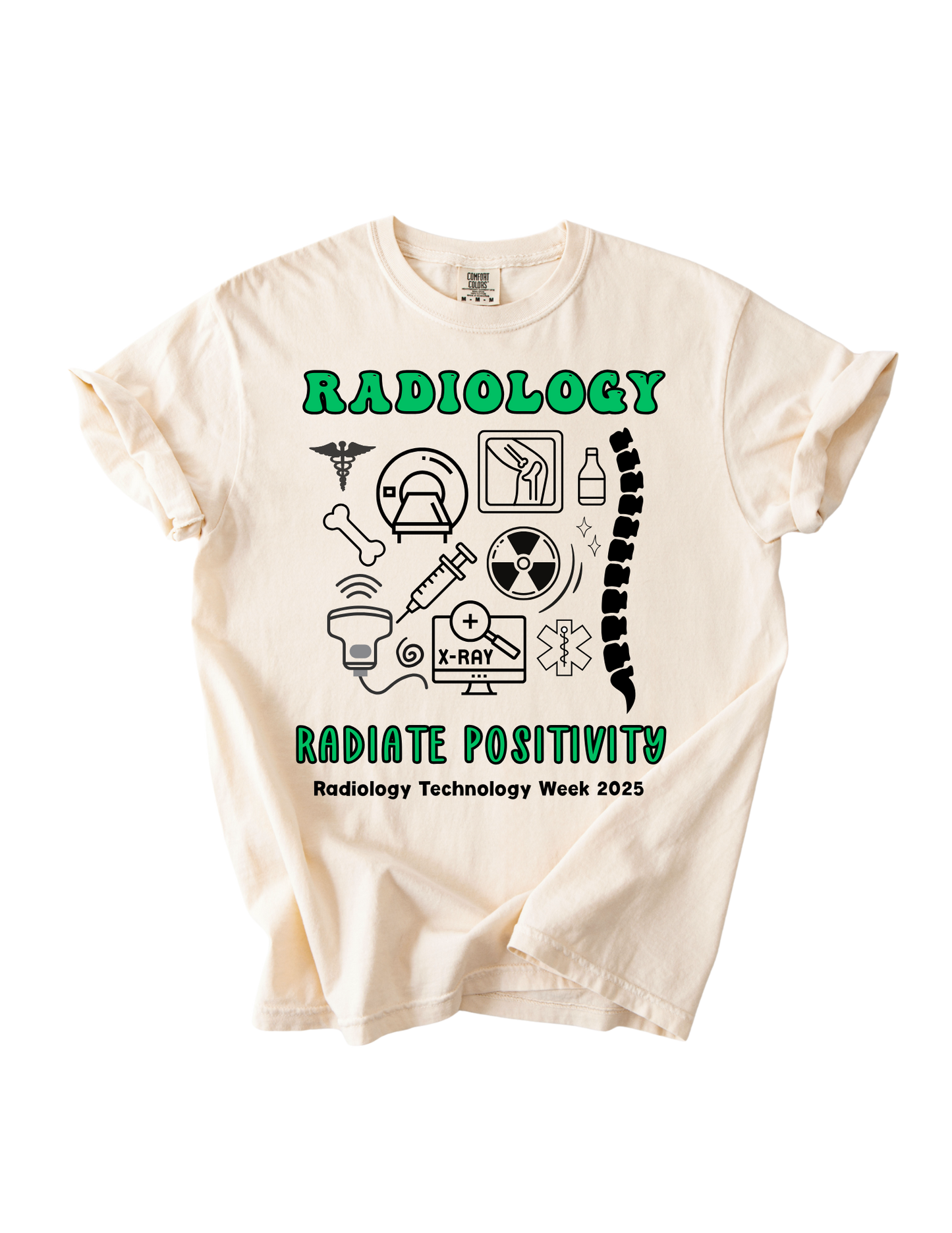 Radiology Doodle Comfort Color Tee (SS/LS) - Ivory