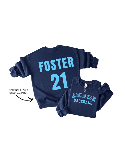 AquaSox Baseball Sweatshirt/Hoodie - Customizable