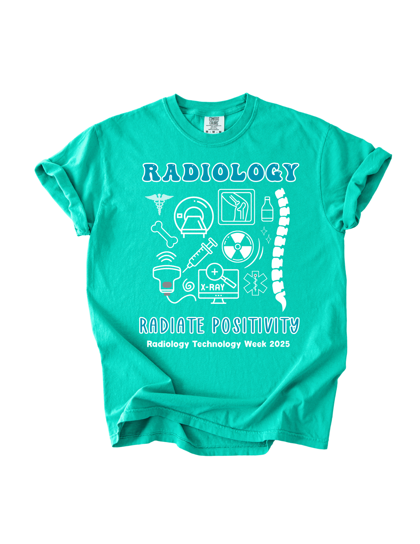 Radiology Doodle Comfort Color Tee (SS/LS) - Island Green