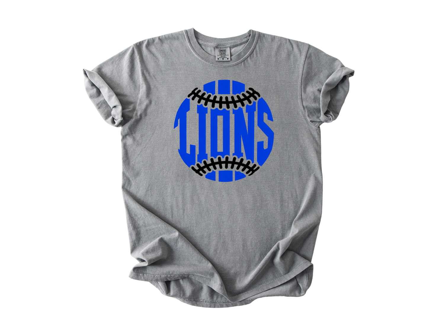 Lions Baseball - Gray Comfort Colors Tee