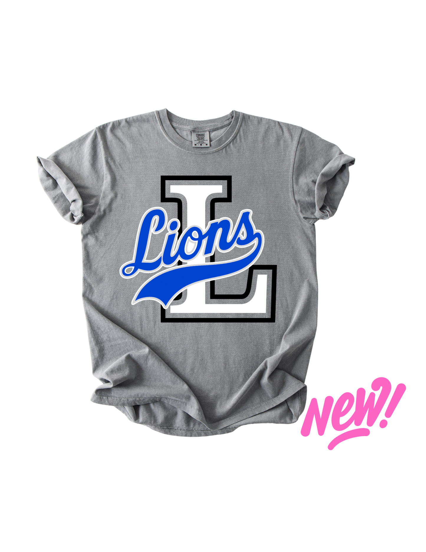 Lions Baseball - Gray Comfort Colors Tee
