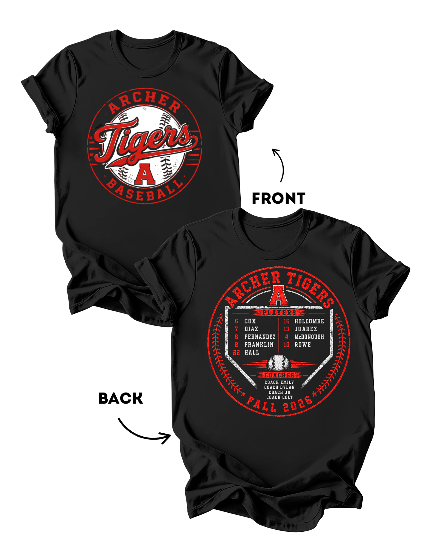 Coach Emily Roster Tees - Fall 2026