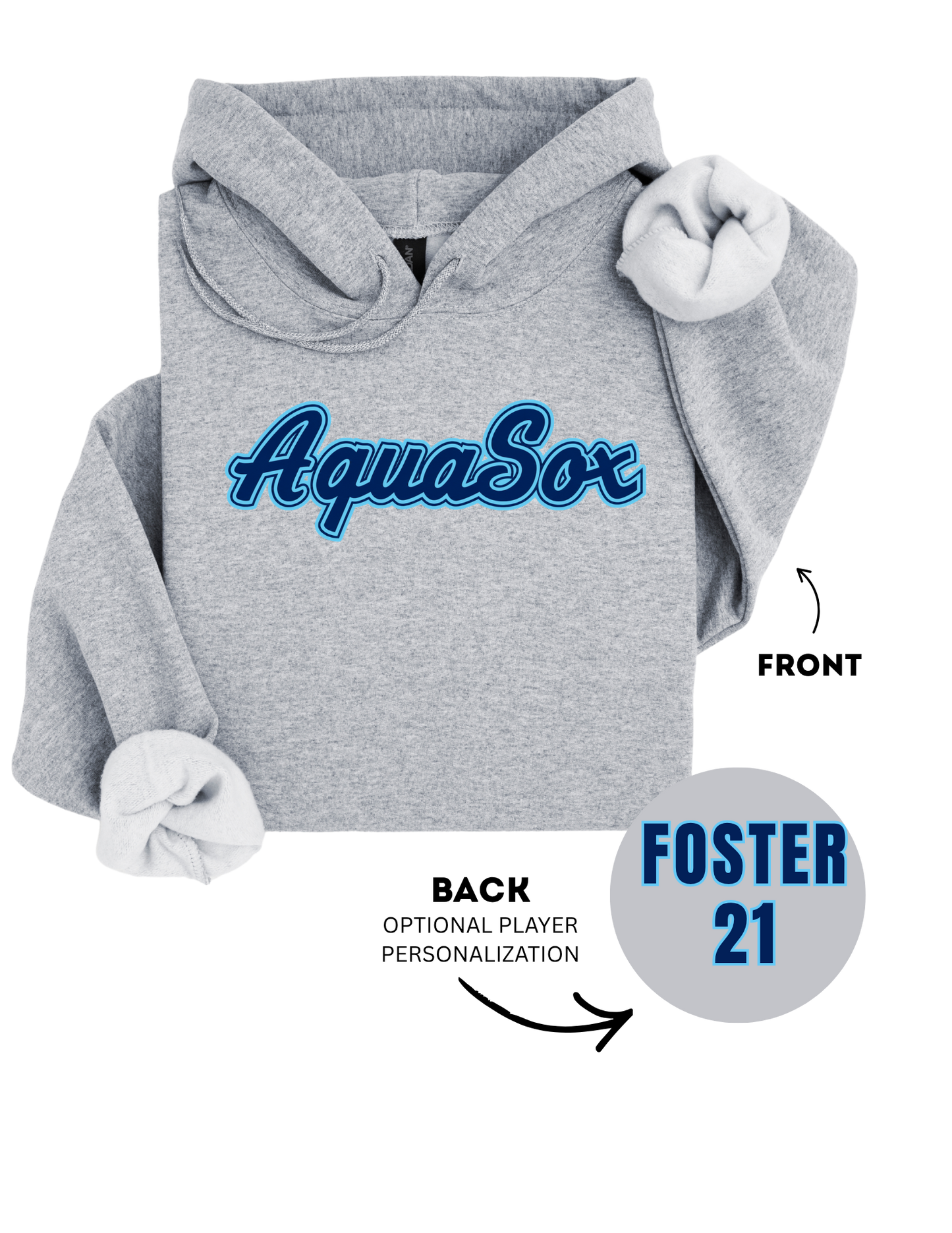 AquaSox Baseball Sweatshirt/Hoodie - Customizable