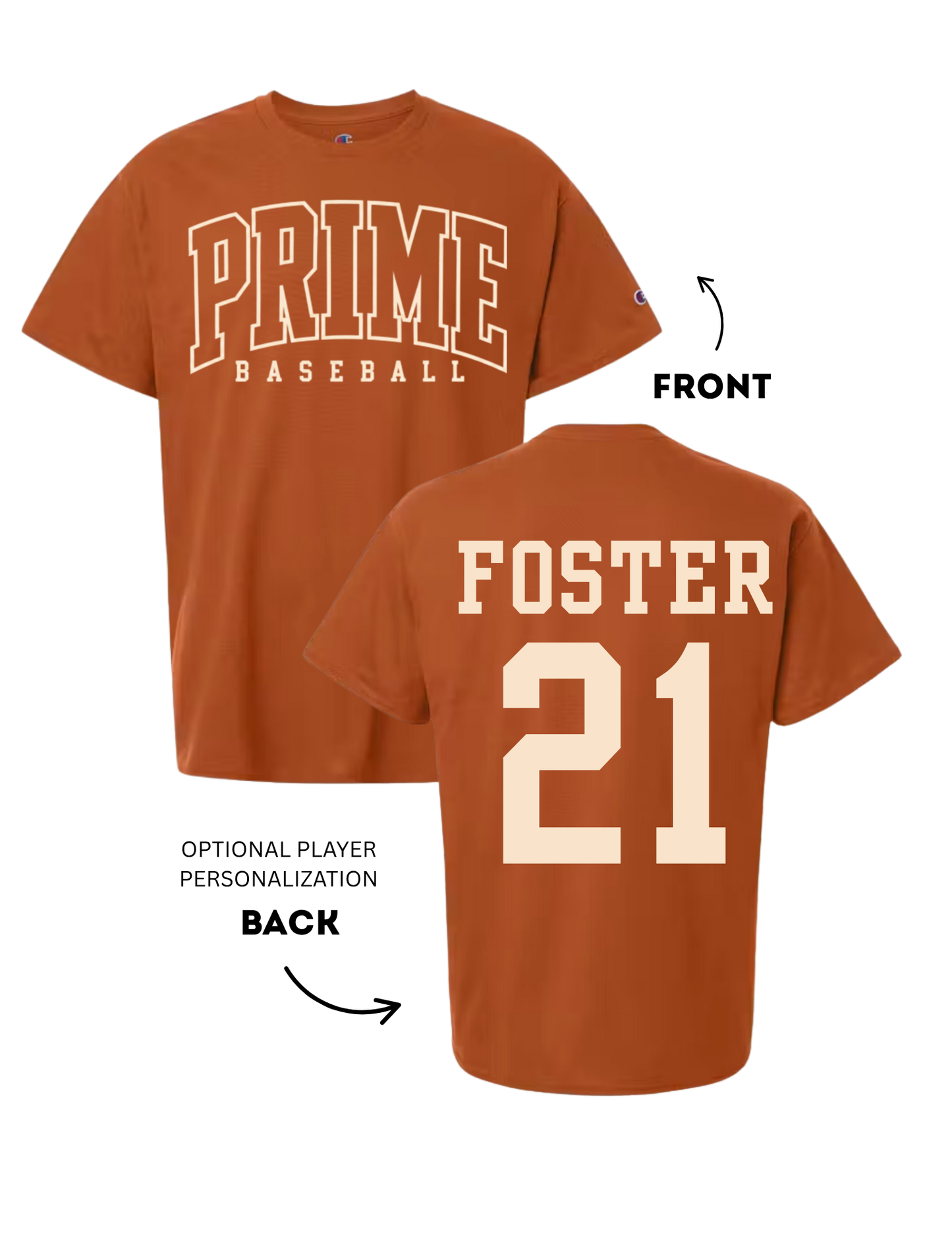 Prime Baseball Short-Sleeve Tee (Personalized)