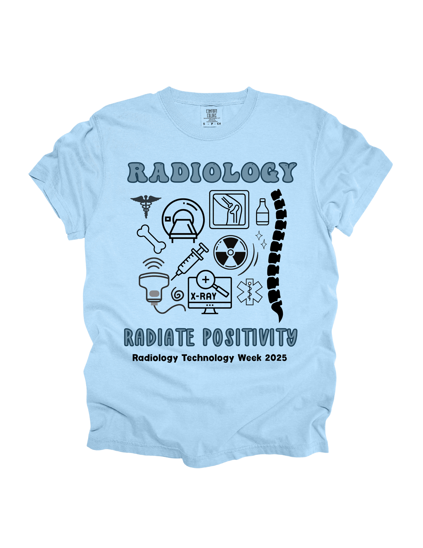 Radiology Doodle Comfort Color Tee (SS/LS) - Hydrangea