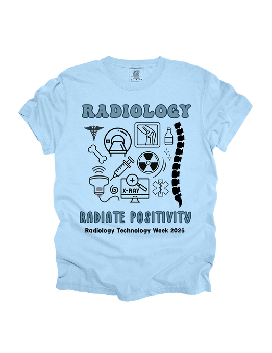 Radiology Doodle Comfort Color Tee (SS/LS) - Hydrangea