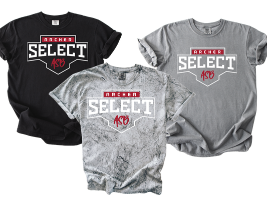Select Logo on Black/Gray/Smoke Tee