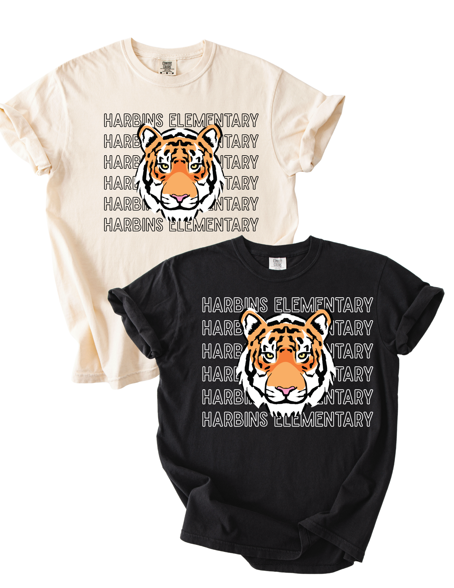 Harbins Elementary Tee(Black/White)