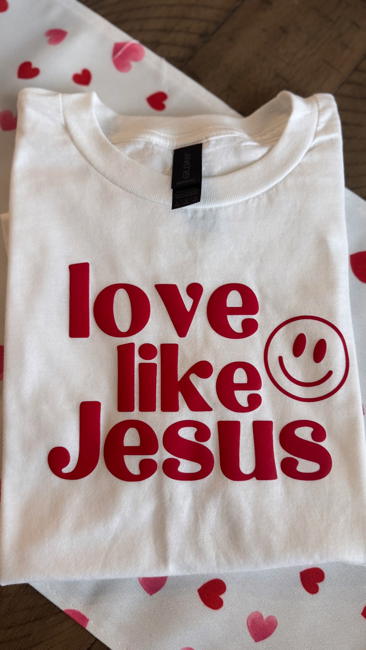 Love Like Jesus Smiley Face Tee