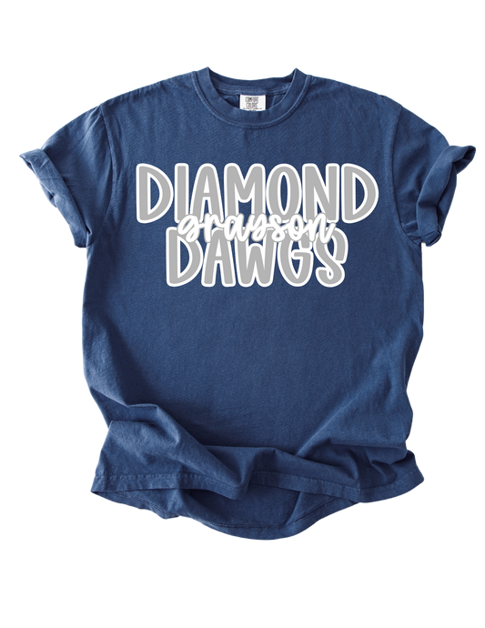 Grayson Diamond Dawgs - Navy Comfort Colors Tee