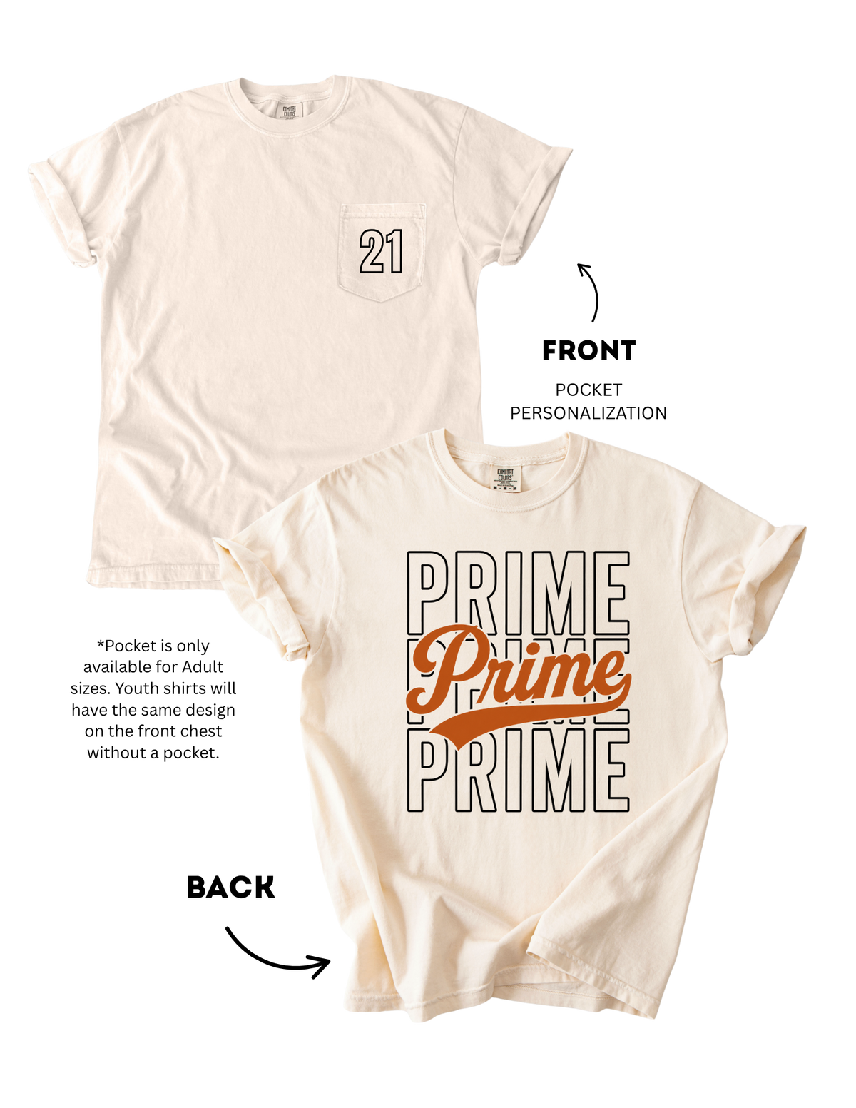 Prime Baseball Short-Sleeve Tee (Personalized)