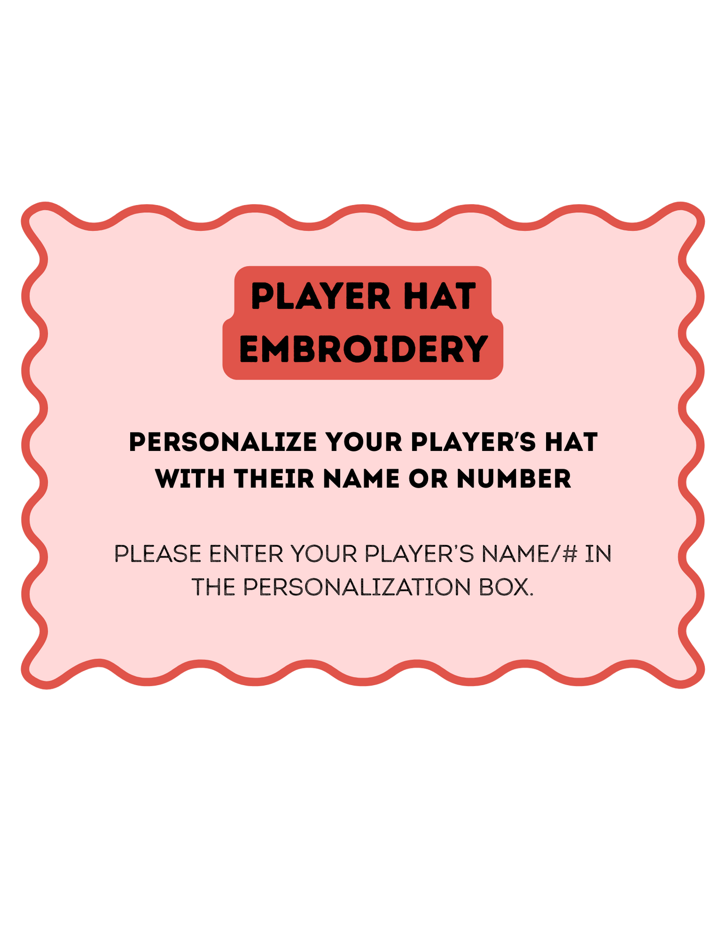Player Hat Embroidery
