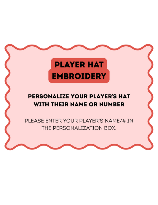 Player Hat Embroidery