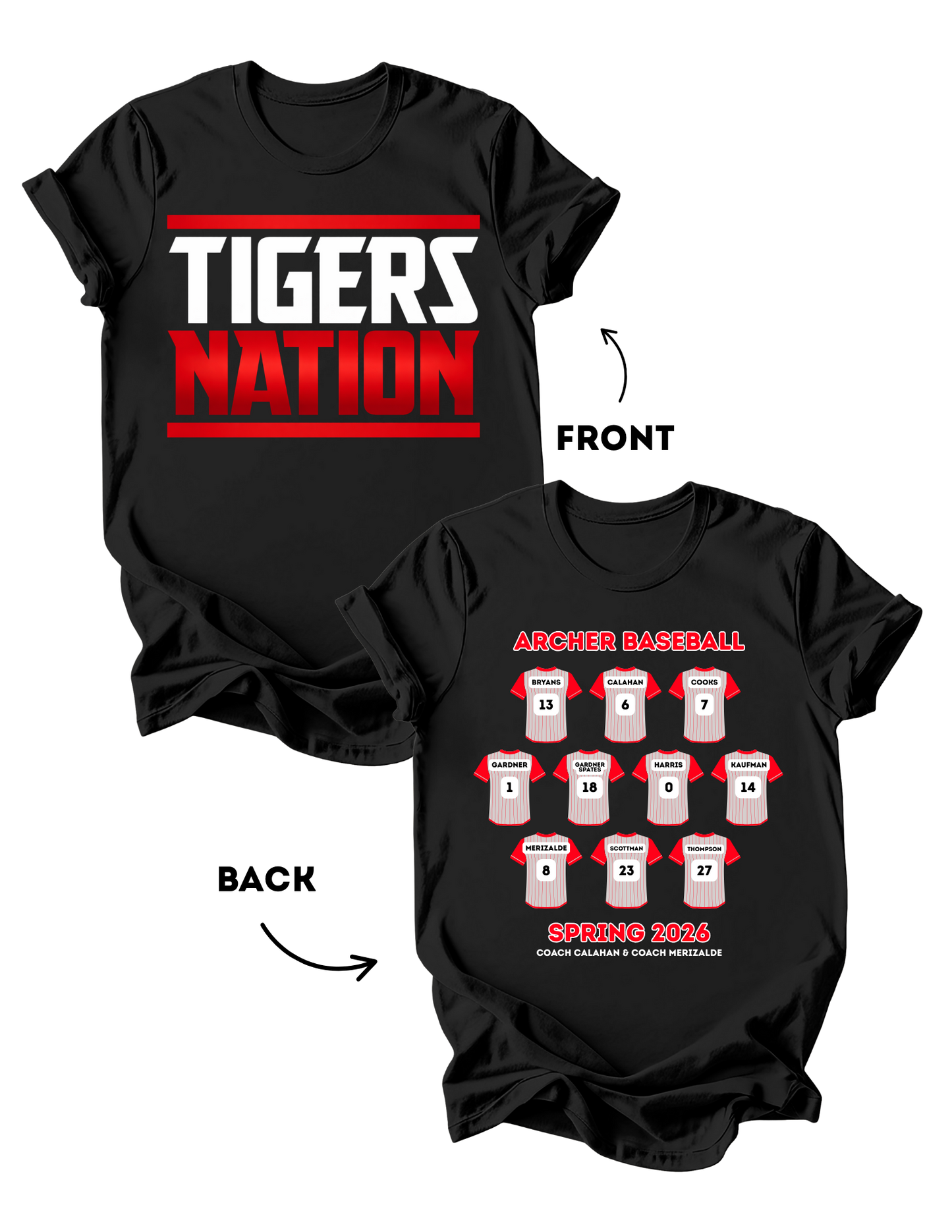 Coach Calahan Roster Tees - Spring 2026