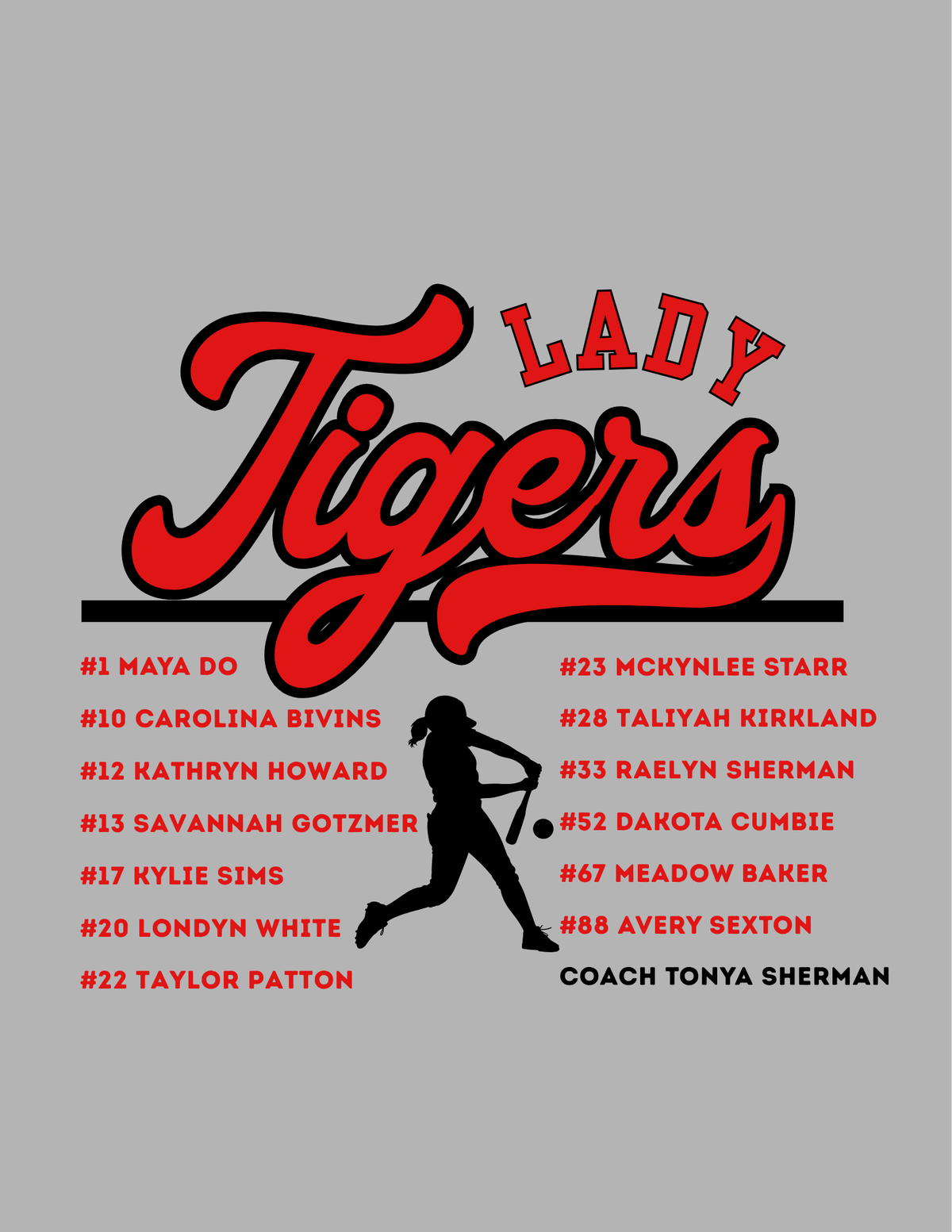 Coach Tonya Roster Tees - Fall 2026
