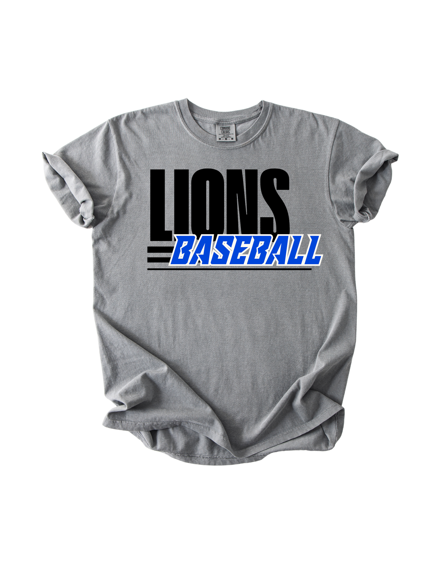 Lions Baseball - Gray Comfort Colors Tee